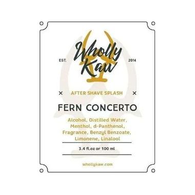 Wholly Kaw Fern Concerto After Shave Splash 3.4 Oz
