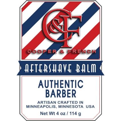 Cooper & French Authentic Barber Aftershave Balm 4 oz