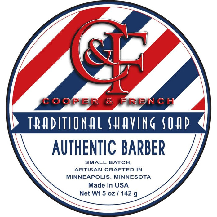 Cooper & French Authentic Barber Shaving Soap 5 oz