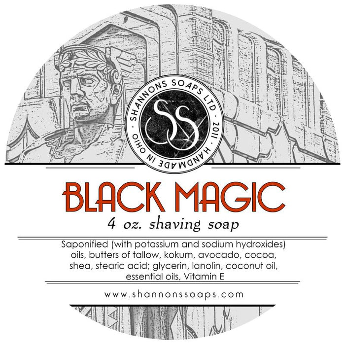 Shannons Soap Black Magic Shaving Soap 4 Oz