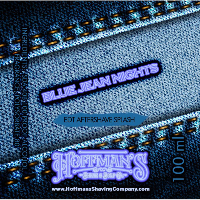 Hoffman's Shaving Co. Blue Jean Nights EDT Aftershave Splash 100ml
