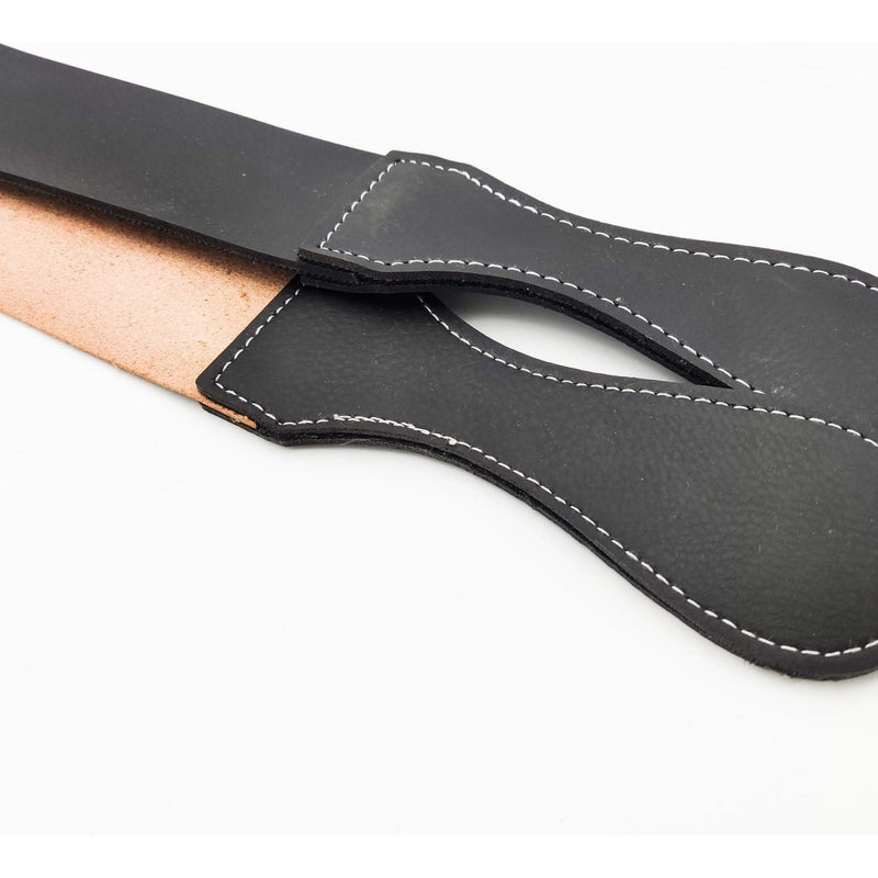 Dural Dural Straight Razor Strop Leather Sharpening Strap 20" Black Barber Strop Straight Razor Strop