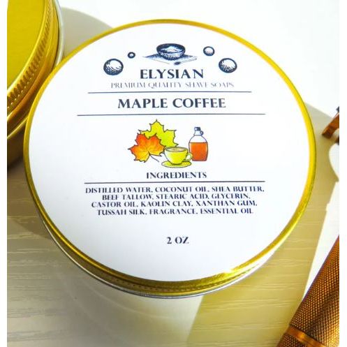 Elysian Maple Coffee Shaving Soap 4 Oz