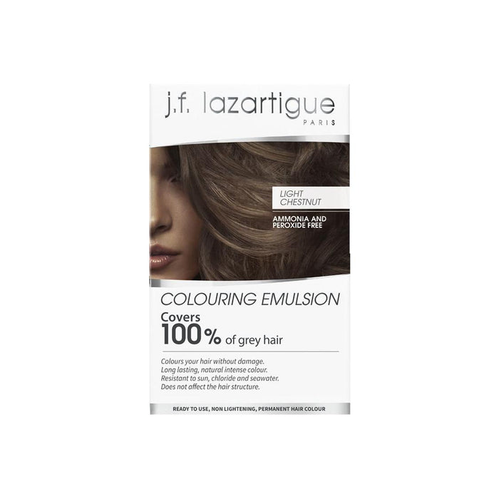 J.f. Lazartigue Coloring Emulsion for Grey Hair Light Chestnut 60ml