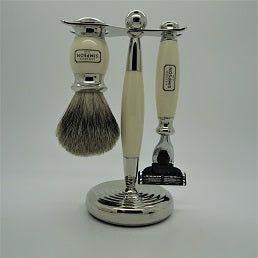Simpsons Alexander Simpson Est. 1919 Classic Super Badger Mach III Shaving Set Ivory Shaving Set