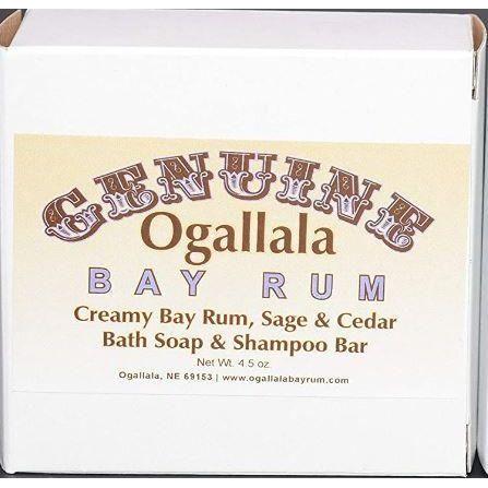 Ogallala Ogallala Bay Rum, Sage & Cedar Creamy Soap & Shampoo Bar 4.5 Oz Bath Soap & Shampoo Bar