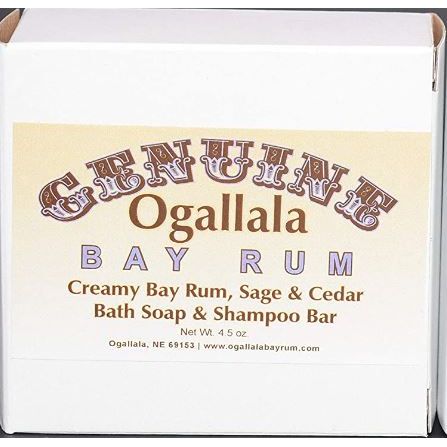 Ogallala Bay Rum Creamy Bay Rum, Sage & Cedar Bath Soap & Shampoo Bar 4.5 Oz