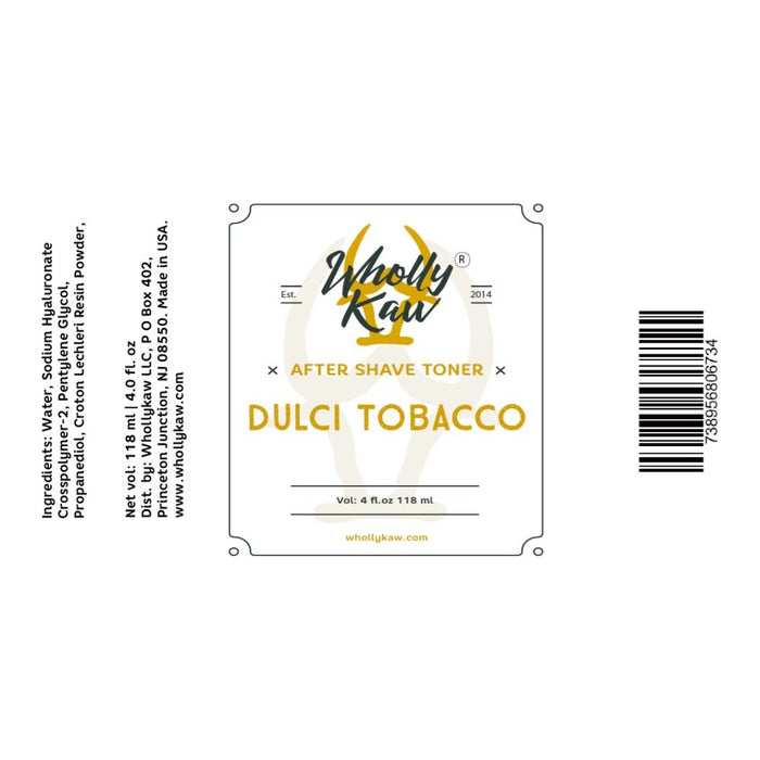 Wholly Kaw Dulci Tabacco After Shave Toner 4 Oz