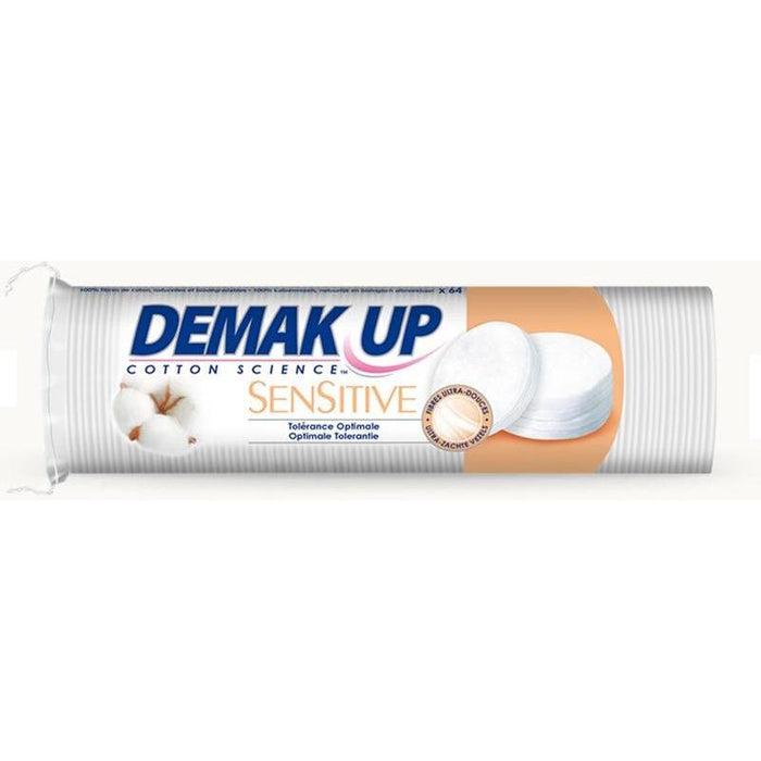 Demak'up Sensitive Set of 68 Round Makeup Remover Pads