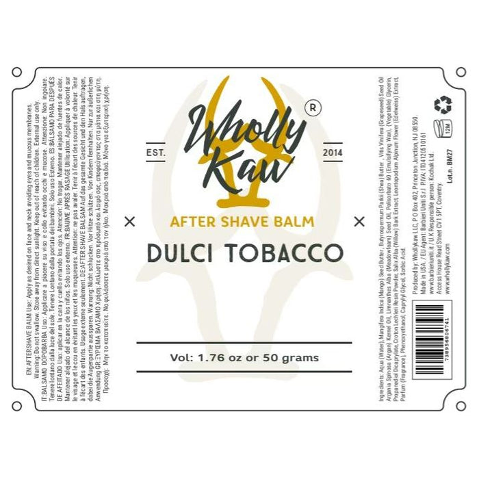 Wholly Kaw Dulci Tabacco After Shave Balm 1.76 Oz