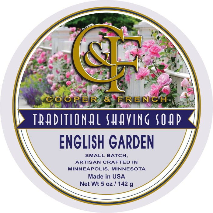 Cooper & French English Garden Shaving Soap 5 oz