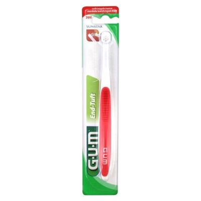GUM End Tuft 308 Soft Toothbrush Red