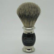 Simpsons Alexander Simpson Est. 1919 Classic Super Badger Shaving Set Ebony Shaving Set Gray