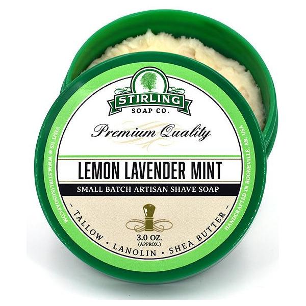 Stirling Soap Co. Lemon Lavender Mint Shave Soap Jar 3 oz