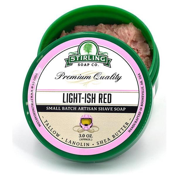 Stirling Soap Co. Light-Ish Red Shave Soap Jar 3 oz