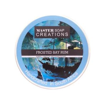 Master Soap Creations  Frosted Bay Rum Shave Soap 6 Oz