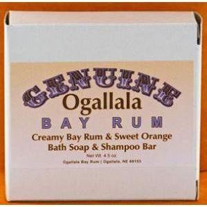 Ogallala Ogallala Bay Rum & Sweet Orange Creamy Soap & Shampoo Bar 4.5 Oz Bath Soap & Shampoo Bar