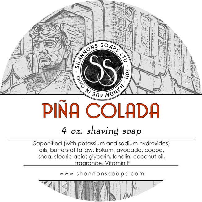 Shannons Soap Pi?a Colada Shaving Soap 4 Oz