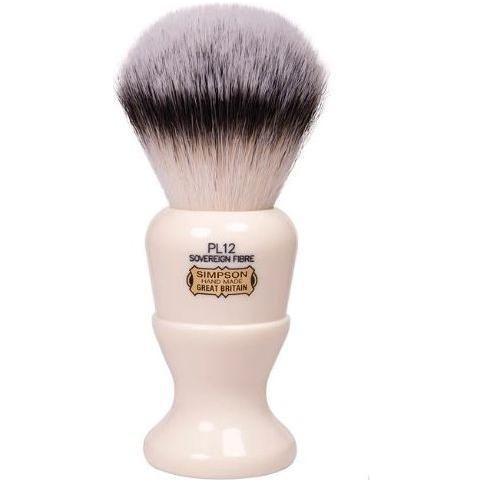 Simpsons Simpson Polo Pl12 Sovereign Grade Synthetic Fibre Shaving Brush Shaving Brush Light Gray