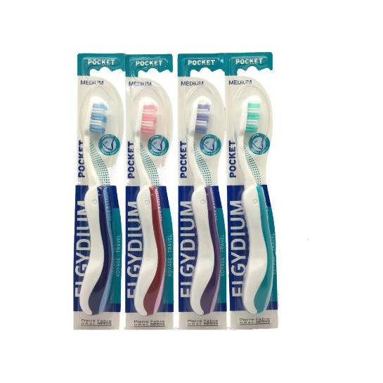 Elgydium Pocket Travel Medium Toothbrush (Assorted Colors)