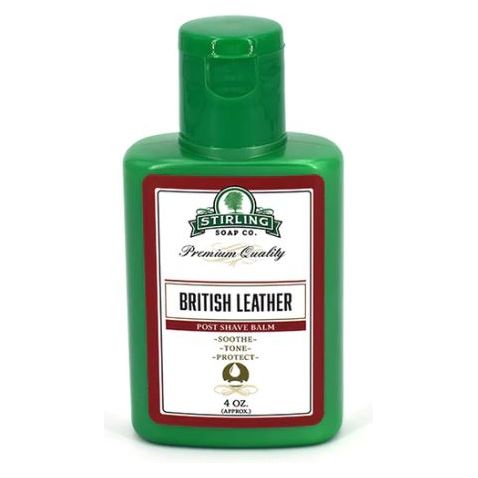 Stirling Soap Co. British Leather Post Shave Balm 4 Oz