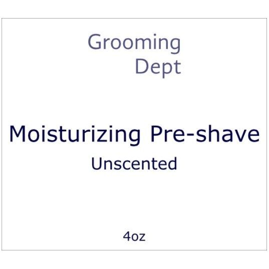 Grooming Dept unscented Moisturizing Pre-Shave 4 Oz