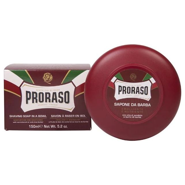 Proraso Sandalwood and Shea Butter Super Formula Shaving Soap In A Bowl 5.2 Oz