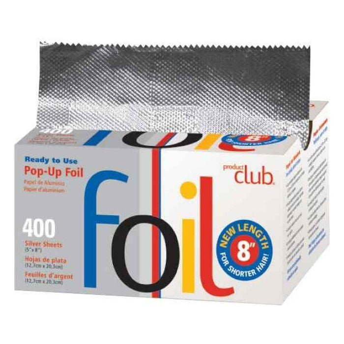 Product Club Pop Up Foil 400 Silver Sheets - 5 3/8 X 8" For Hair Coloring