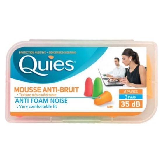 Quies Quies Anti Noise Foam Earplugs 35 db - 3 pairs Health & Medicine