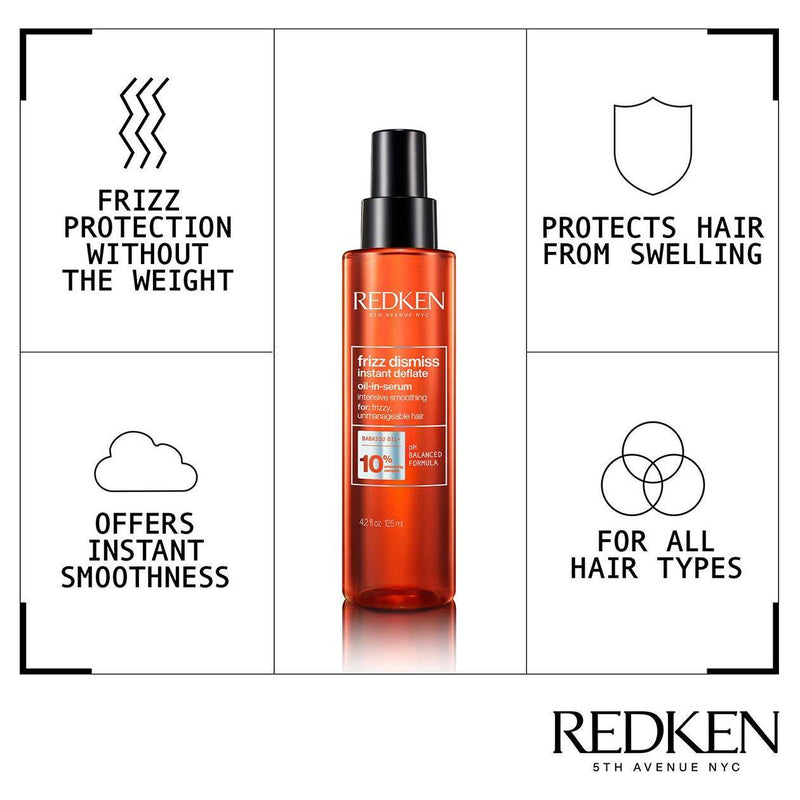 Redken Redken Frizz Dismiss Instant Deflate Oil-In-Serum 4.2oz Hair Oil-In-Serum