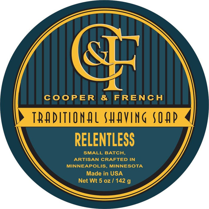 Cooper & French Relentless Shaving Soap 5 oz