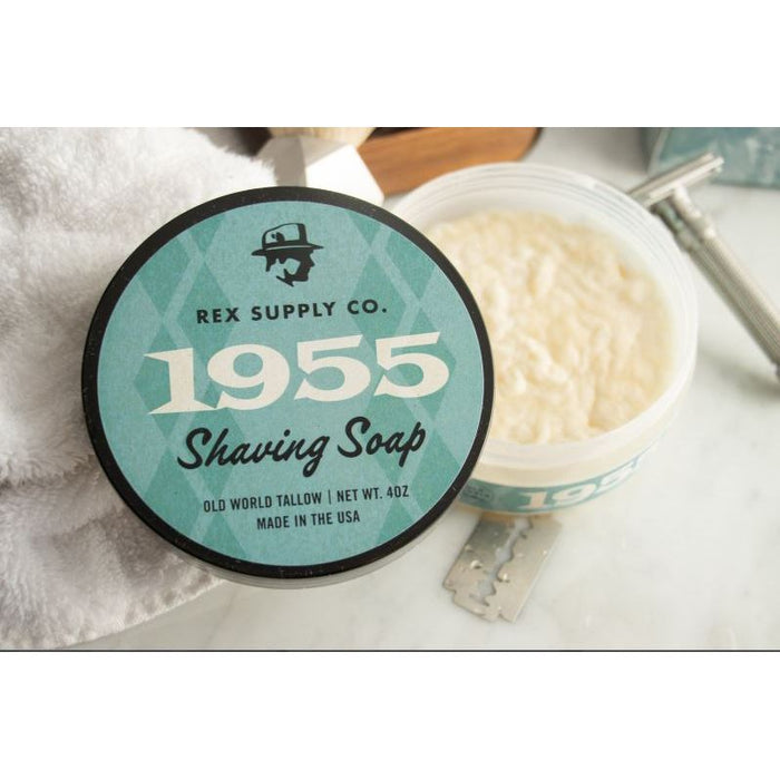 Rex Supply Co. 1955 Old World Tallow Shaving Soap 4 Oz