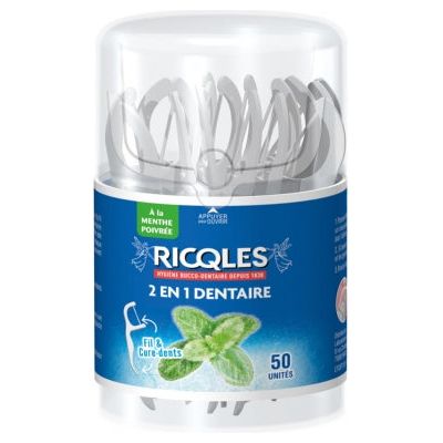 Ricqles 2 in 1 Dental Floss & Toothpicks 50 count