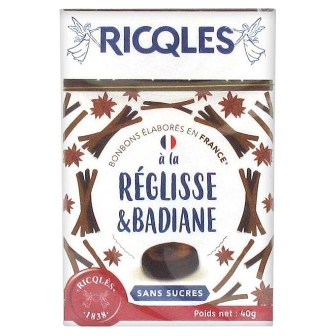 Ricqles Ricqles Sugar Free Candies Licorice and Star Anise 40g Hard Candy