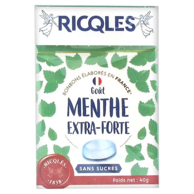 Ricqles Sugar-Free Candies Extra-Strong Mint Flavor 40g