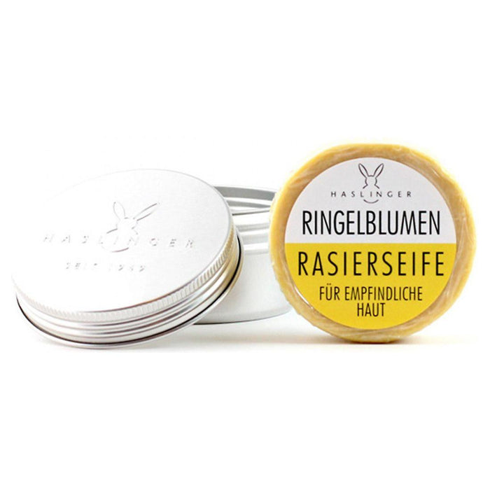 Haslinger Marigolds Shaving Soap tin case 60 g