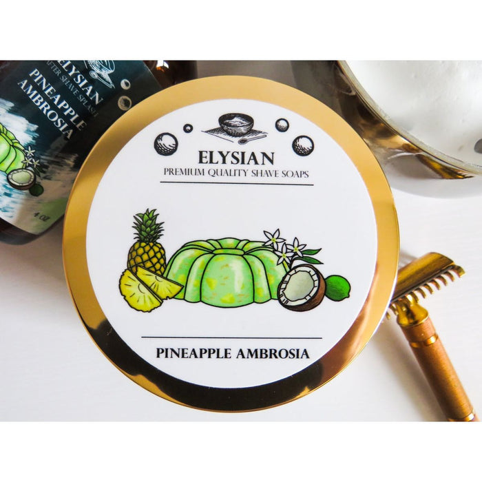 Elysian Pineapple Ambrosia Shaving Soap 4 Oz