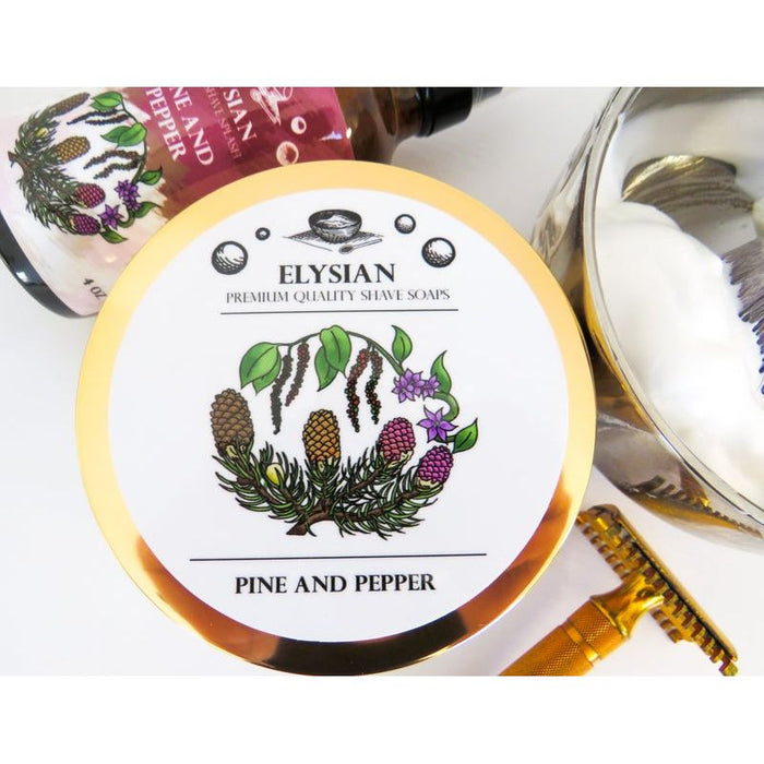 Elysian Pine And Pepper Shaving Soap 4 Oz