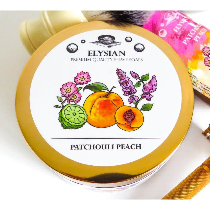 Elysian Patchouli Peach Shaving Soap 4 Oz