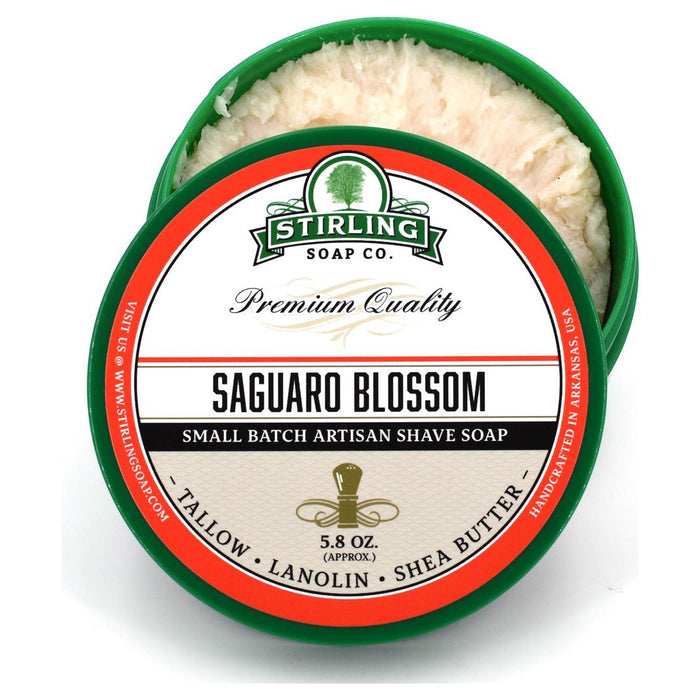 Stirling Soap Co. Saguaro Blossom Shave Soap Jar 5.8 oz