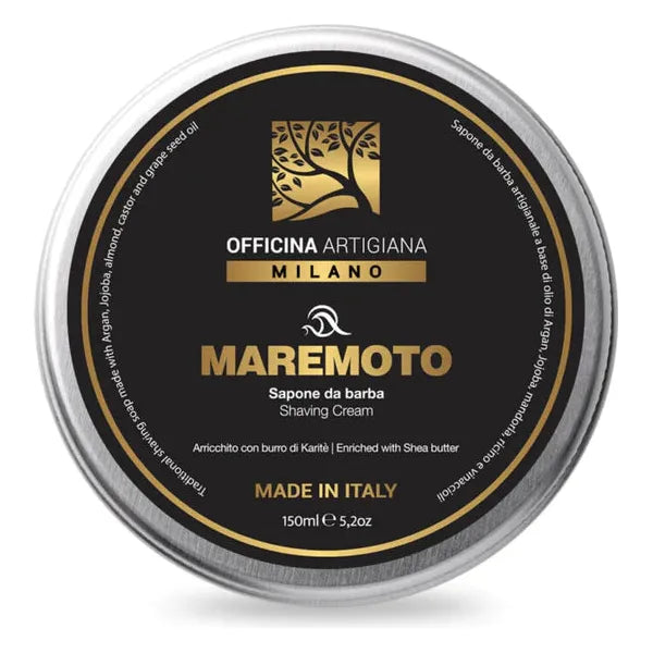 Officina Artigiana Milano Officina Artigiana Milano Maremoto Shaving Soap in Glass Jar 150ml Shaving Soap