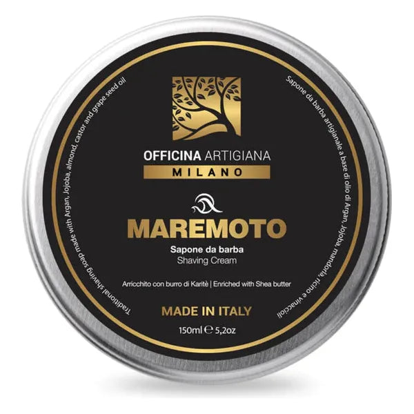 Officina Artigiana Milano Maremoto Shaving Soap in Glass Jar 150ml