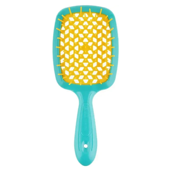 Janeke SuperBrush Turquoise & Yellow Hair Brush