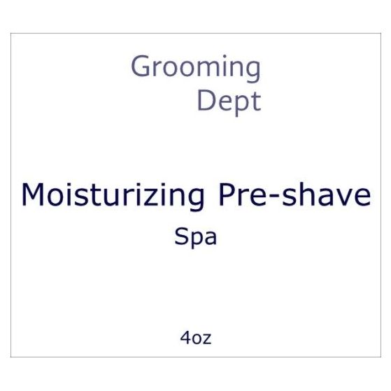 Grooming Dept Spa Moisturizing Pre-Shave 4 Oz
