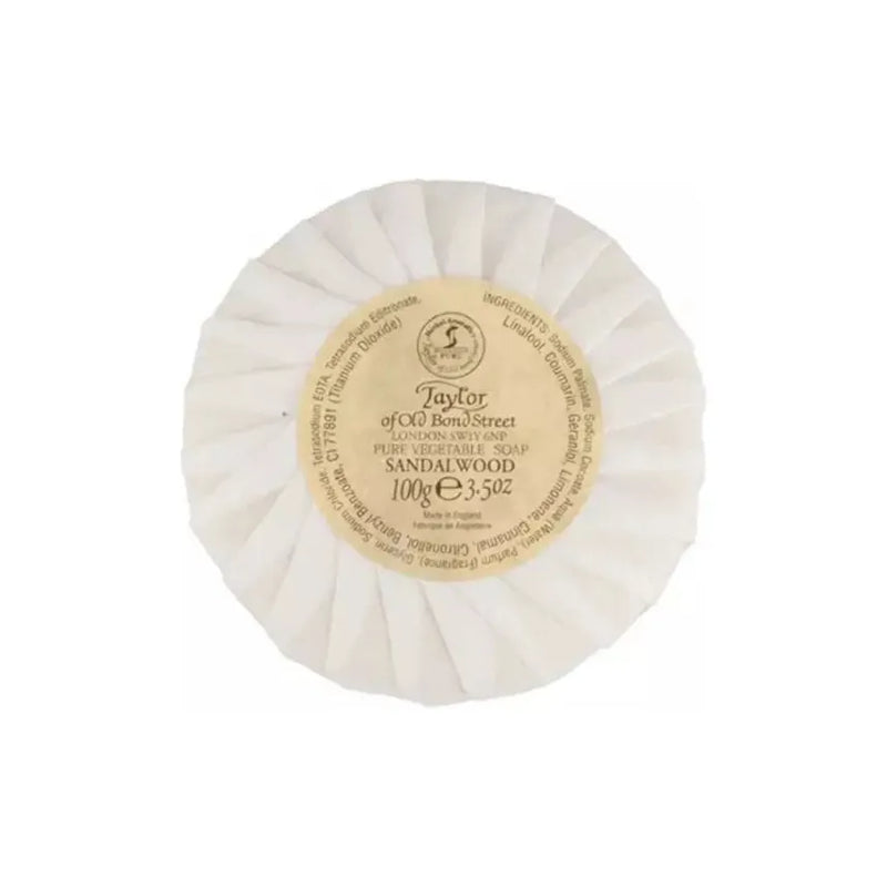 Taylor Of Old Bond Street Taylor of Old Bond Street Sandalwood Pure Vegetable Soap 100g Soap Light Gray