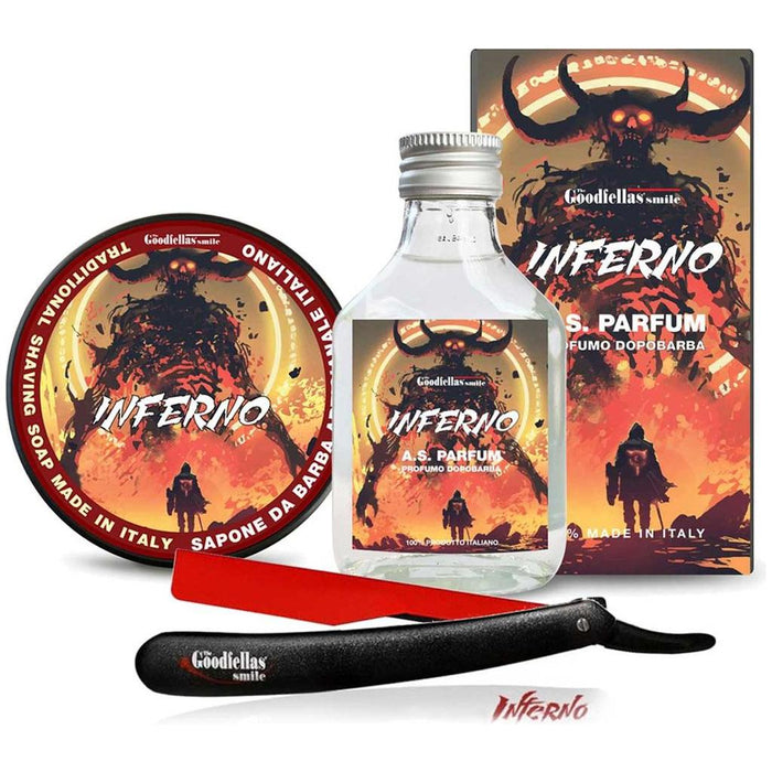 The Goodfellas? Smile Trio Set Inferno. Straight Razor, Shaving Soap and Aftershave 100ml