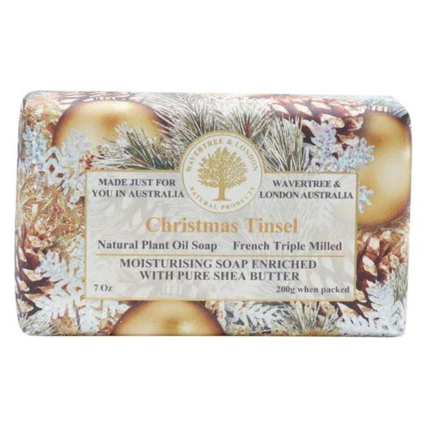 Wavertree & London Wavetree & London Christmas Tinsel French Triple Milled Soap 7oz Triple Milled Soap Gray