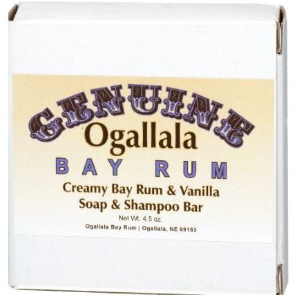 Ogallala Bay Rum Creamy Bay Rum & Vanilla Bath Soap & Shampoo Bar 4.5 Oz