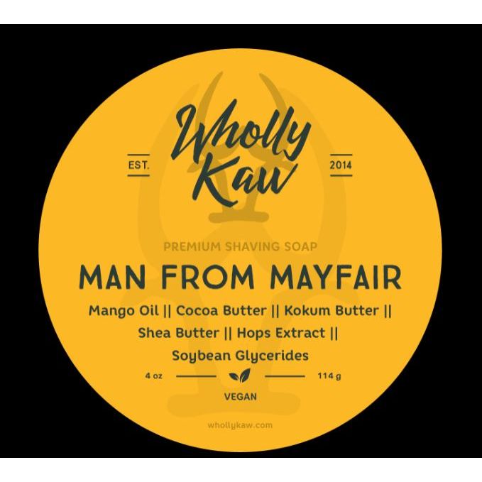 Wholly Kaw Man from Mayfair Vegan Shaving Soap 4 Oz