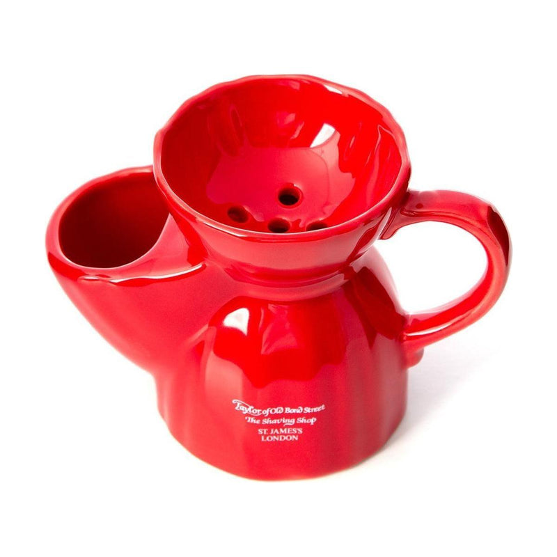 Taylor Of Old Bond Street Taylor Of Old Bond Street Victorian Ceramic Shaving Mug Red Shaving Mug